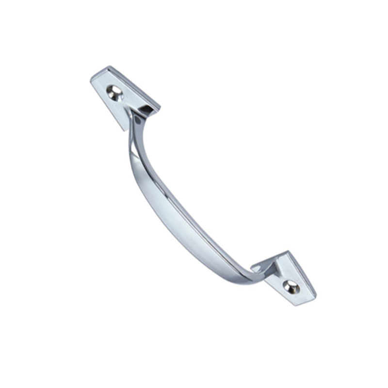 Alça de gabinete com alça cromada brilhante de 108 mm de moda de fábrica