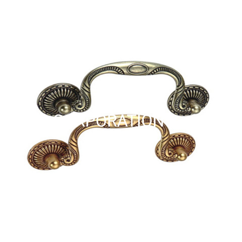 Alça de puxar de liga de zinco clássica de alta qualidade 96mm Puxador de gaveta Puxador de armário