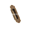 Punho de cobre antigo oval e redondo do estilo europeu de 26mm