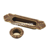 Punho de cobre antigo oval e redondo do estilo europeu de 26mm