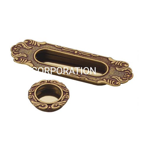 Punho de cobre antigo oval e redondo do estilo europeu de 26mm