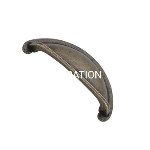 Punho de cobre antigo liga de zinco 76mm puxador de copo de casa de campo puxador de gaveta de armário