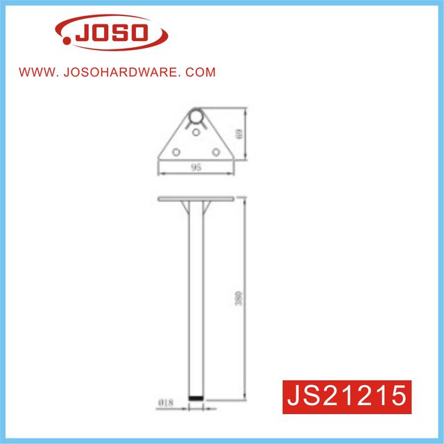 Perna de móveis redonda de metal personalizada para mesa de sala de estar