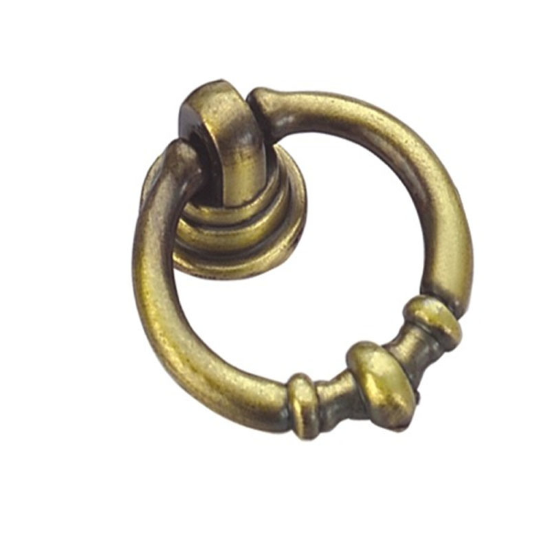 Punho de bronze antigo liga de zinco de 35mm Ring Handle Chest