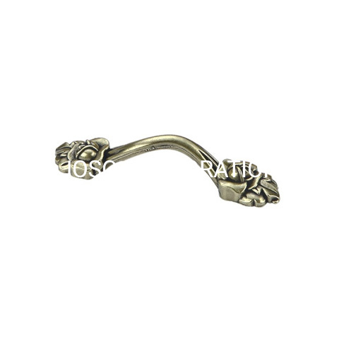 Armário de liga de zinco clássico 96mm 128mm Punho pequeno para móveis Punho do armário