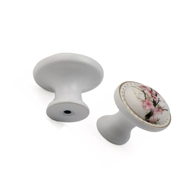 Fornecimento de fábrica 34mm alça de cerâmica de liga de zinco alça de peito alça de cozinha