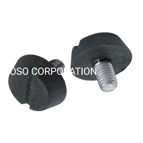 Preço Quente Parafuso de perna ajustável de plástico preto, acessórios para perna de armário, montagem de móveis