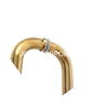 Puxador tubular banhado a latão de aço inoxidável 304 de ferragens para móveis para porta de vidro