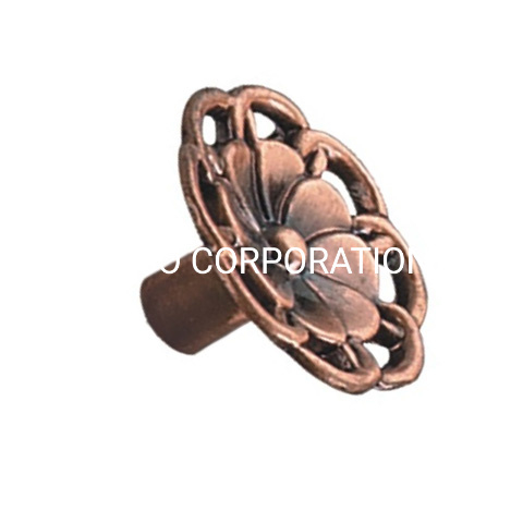 Moda liga de zinco estilo flor móveis lidar com botão do armário botão do guarda-roupa