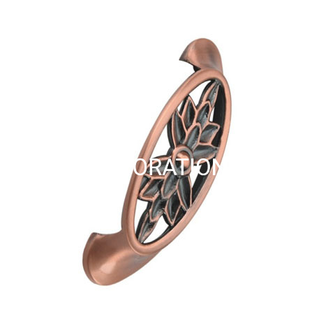 Punho antigo liga de zinco da gaveta do punho do armário do punho da tração do cobre 64mm