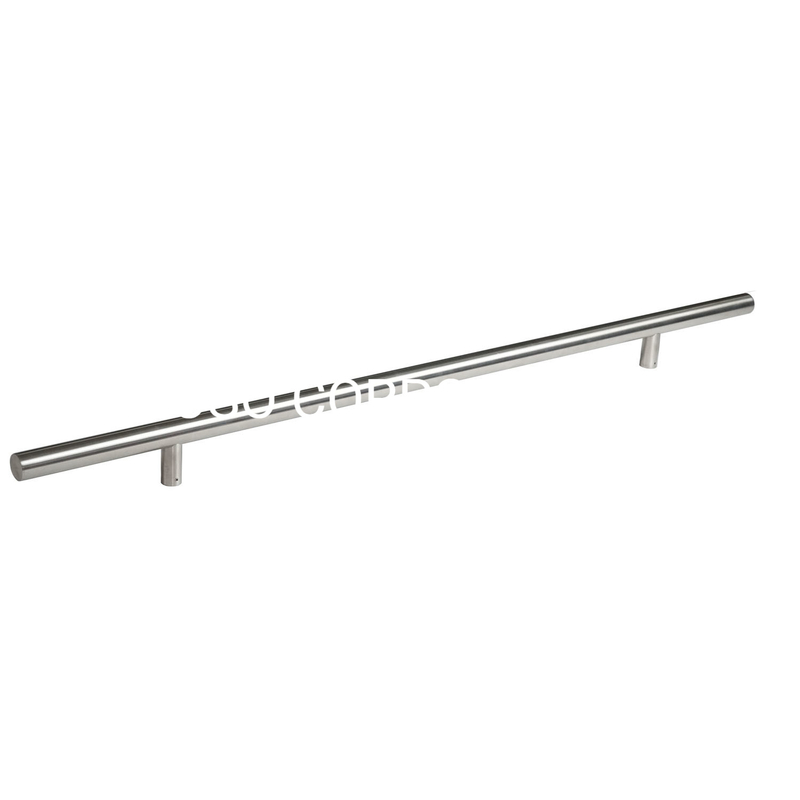 Estilo moderno personalizado de aço inoxidável 304 maçaneta da porta de vidro do banheiro metal t barra lidar com acessórios para móveis