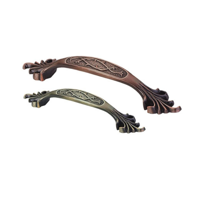 Venda superior liga de zinco 64mm 96mm 128mm puxador de gaveta de cobre antigo