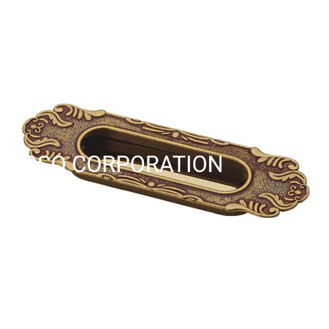 Punho de cobre antigo oval e redondo do estilo europeu de 26mm