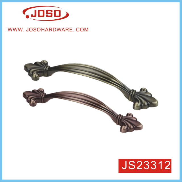 Puxador de móveis de latão antigo clássico europeu para porta