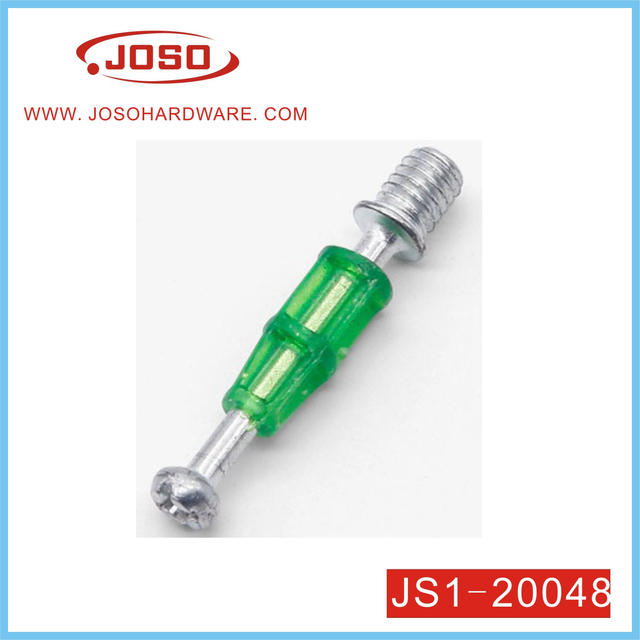 Três em um encaixe de conexão de móveis de plástico verde para gaveta