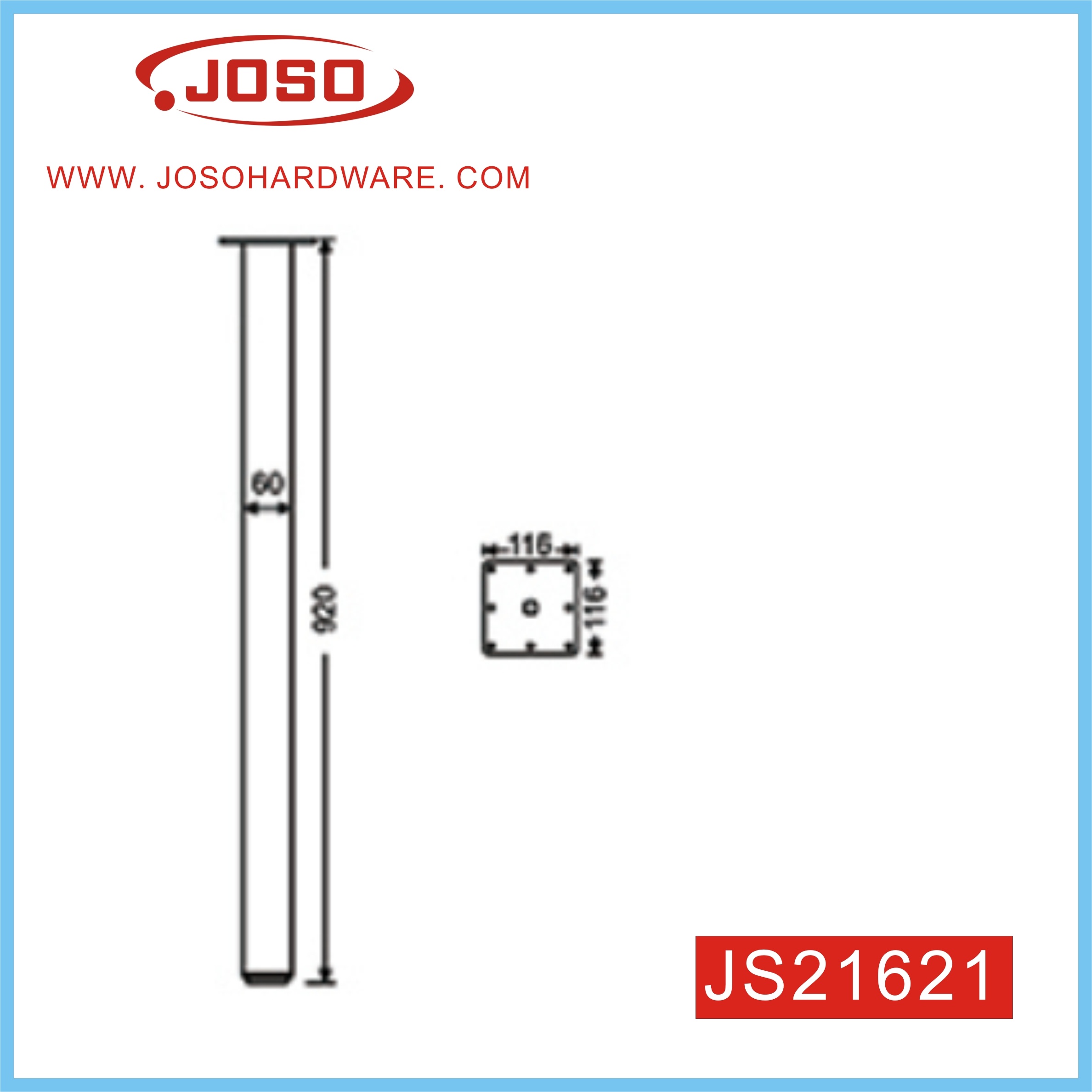 Perna quadrada de metal de venda quente para mesa de jantar