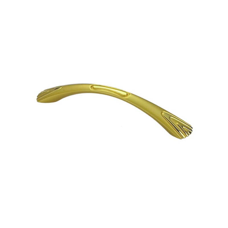 Puxador de cozinha em liga de zinco preto e dourado 64 mm