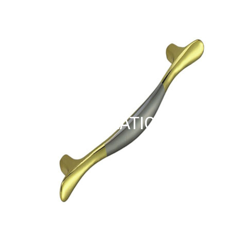 Atacado dourado e cinza 128 mm para móveis puxador para armário de cozinha