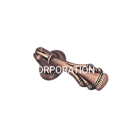Punho de gaveta de bronze antigo de cobre antigo liga de zinco de 53mm
