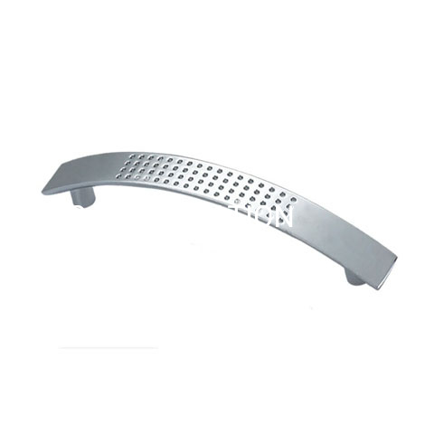 Venda por atacado de liga de zinco 128mm banhado a ouro arco ondulado alça de gaveta de guarda-roupa