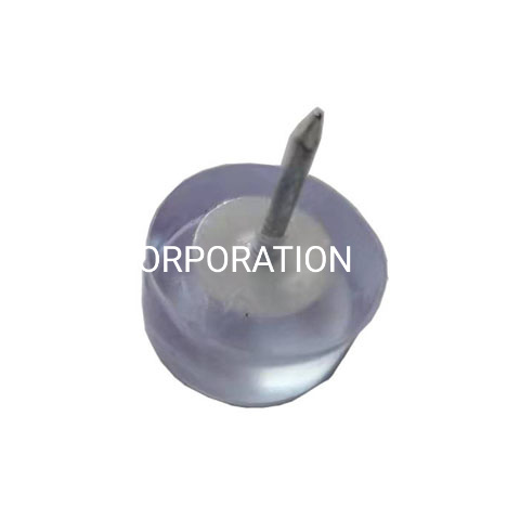 Fornecimento de fábrica de plástico transparente 18mm mesa prego deslizar conector protetor de cadeira