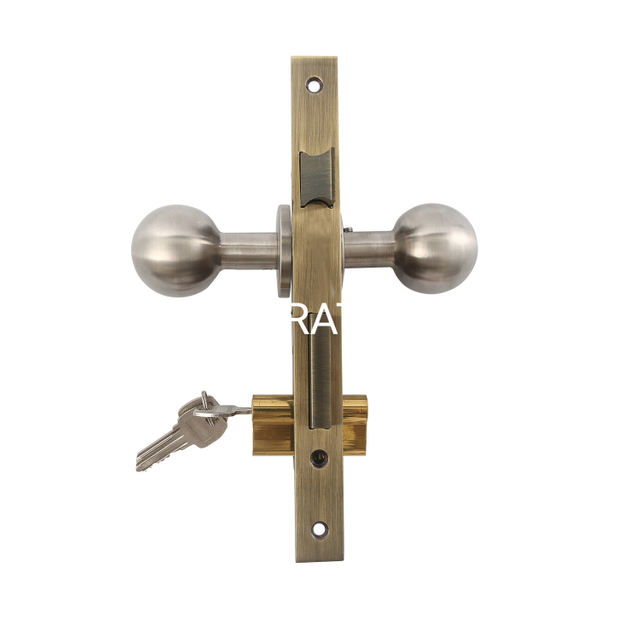Fechadura de bola interior de metal popular com ferragem de porta de maçaneta de fechadura de móveis de painel
