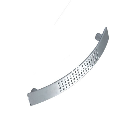 Venda por atacado de liga de zinco 128mm banhado a ouro arco ondulado alça de gaveta de guarda-roupa