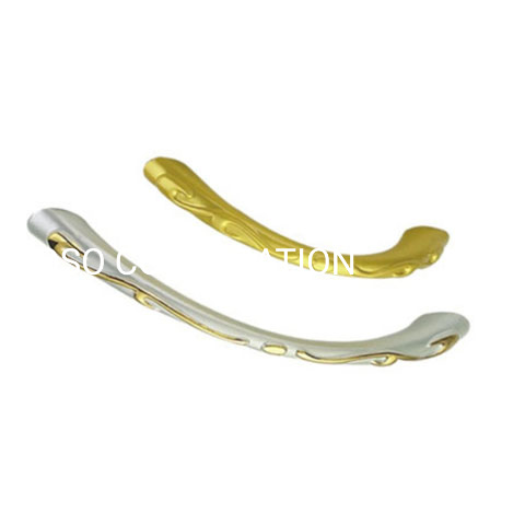 Punho europeu do armário do punho da tabela do punho do armário da prata 128mm do estilo do OEM