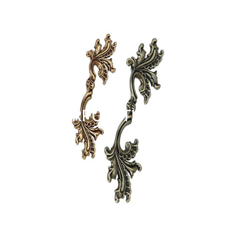 Fornecimento de fábrica 64mm liga de zinco clássico antigo mobiliário de cobre alça cômoda