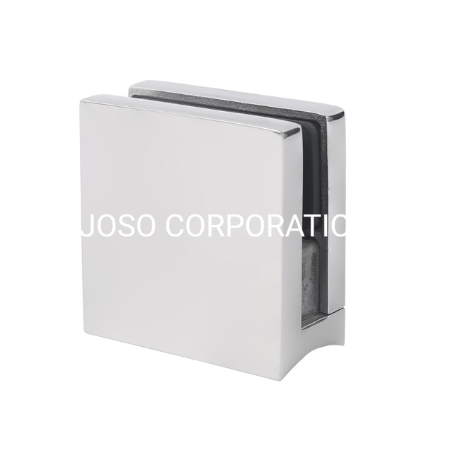 Braçadeira quadrada de latão de aço inoxidável para porta de vidro de 8-10 mm de acessórios de banheiro
