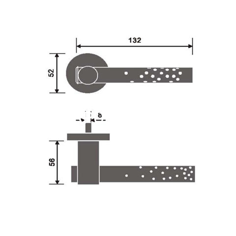 Acessórios de mobília de hardware de porta de maçaneta de alavanca de aço inoxidável de alta qualidade 304 132 mm