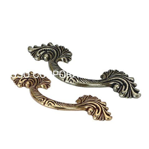 Atacado Clássico Dourado Latão Antigo 64mm Puxador Puxador Gaveta