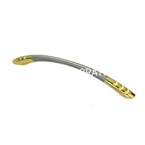 Venda quente liga de zinco dourado e escovado puxar alça do gabinete