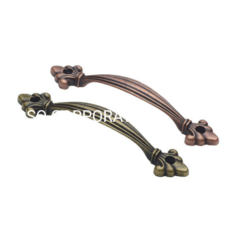 Fornecimento de fábrica 120mm clássico antigo cobre móveis puxar maçaneta da porta da cozinha