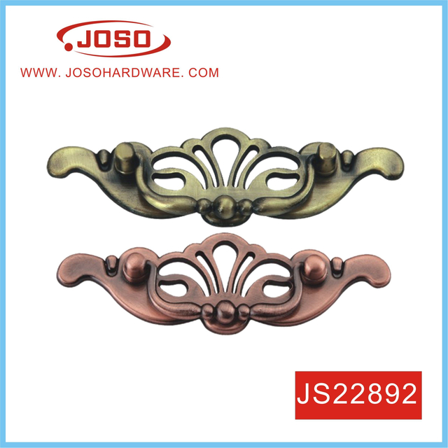 Alça de cobre antiga calssic estilo flor para gaveta