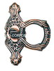 Botão de gaveta de liga de zinco clássico decorativo de 40mm Botão de cozinha Botão do armário