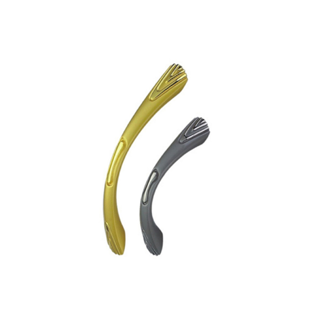 Puxador de cozinha em liga de zinco preto e dourado 64 mm