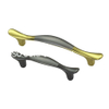 Atacado dourado e cinza 128 mm para móveis puxador para armário de cozinha