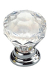 Aço com alça de armário de cristal 32mm botão de guarda-roupa alça de escritório alça de cômoda