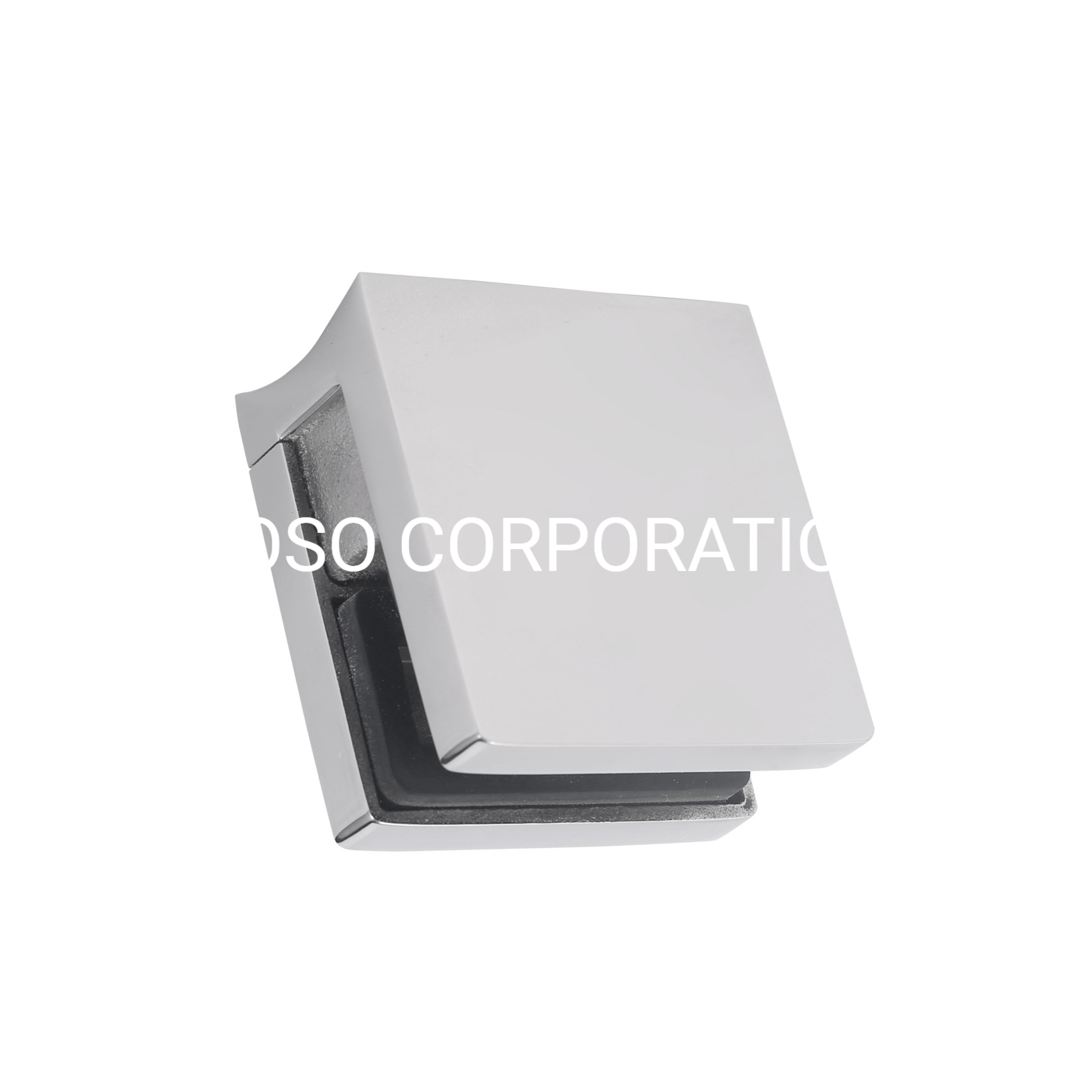 Braçadeira quadrada de latão de aço inoxidável para porta de vidro de 8-10 mm de acessórios de banheiro