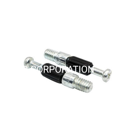 Parafuso de metal popular com encaixe de móveis de plástico, conector de gaveta, suporte de prateleira de encaixe de gabinete