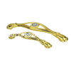 Fornecimento de fábrica 96mm liga de zinco ouro diamante gabinete alça cômoda gaveta
