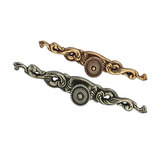 Punho de bronze antigo da gaveta do punho do guarda-roupa do metal 150mm 190mm 250mm