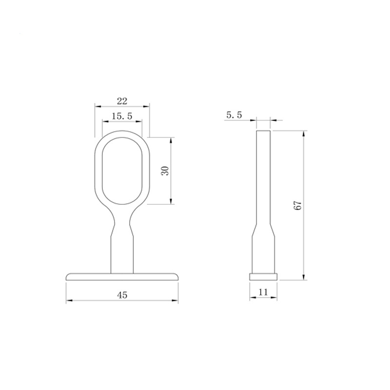 Suporte central de trilho de guarda-roupa de fornecimento de fábrica para barra de roupas oval
