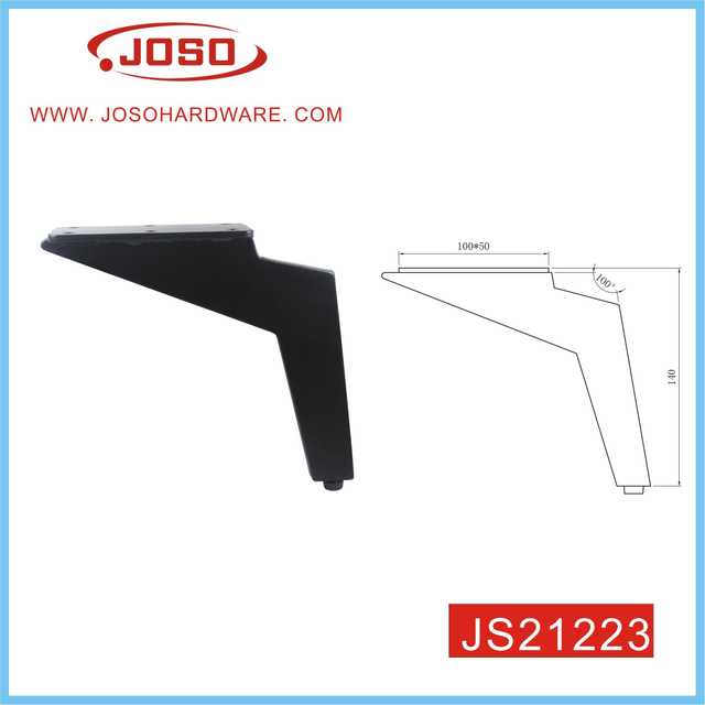 Perna de móveis estilo pistola de metal de venda quente para sofá