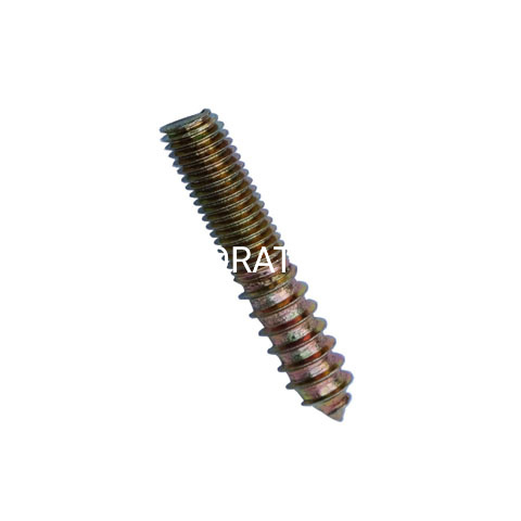 Parafuso passador de rosca dupla de aço Hardware para móveis Parafuso de madeira Parafuso para guarda-roupa