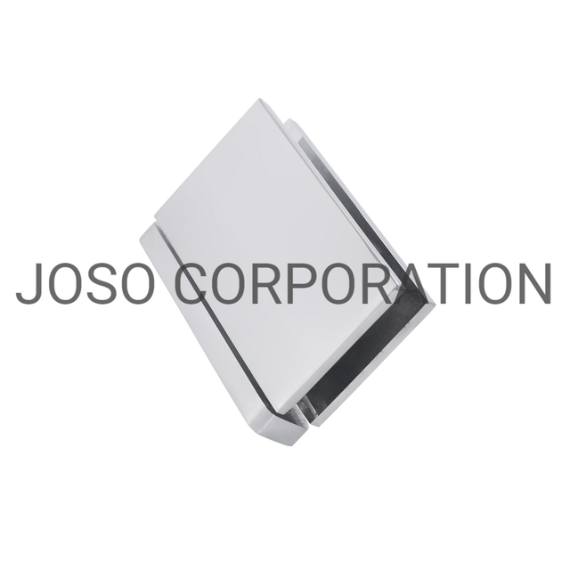 Porta de vidro para parede, clipe de vidro de latão de 90 graus para porta de vidro de 8-10mm, acessórios de banheiro, cromo brilhante