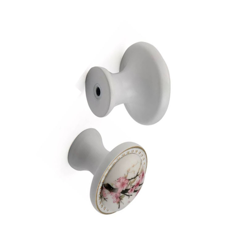Fornecimento de fábrica 34mm alça de cerâmica de liga de zinco alça de peito alça de cozinha