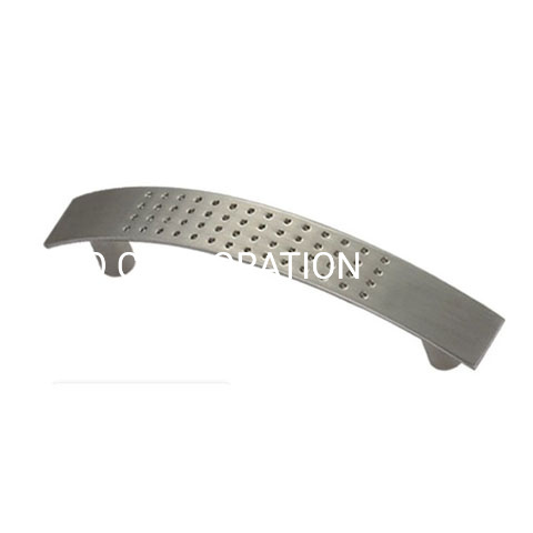 Venda por atacado de liga de zinco 128mm banhado a ouro arco ondulado alça de gaveta de guarda-roupa