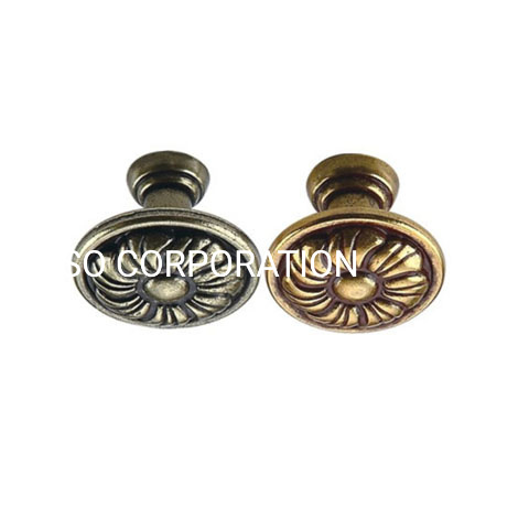 Botão liga de zinco da cozinha do botão da porta da cozinha 27mm 32mm 36mm do vintage